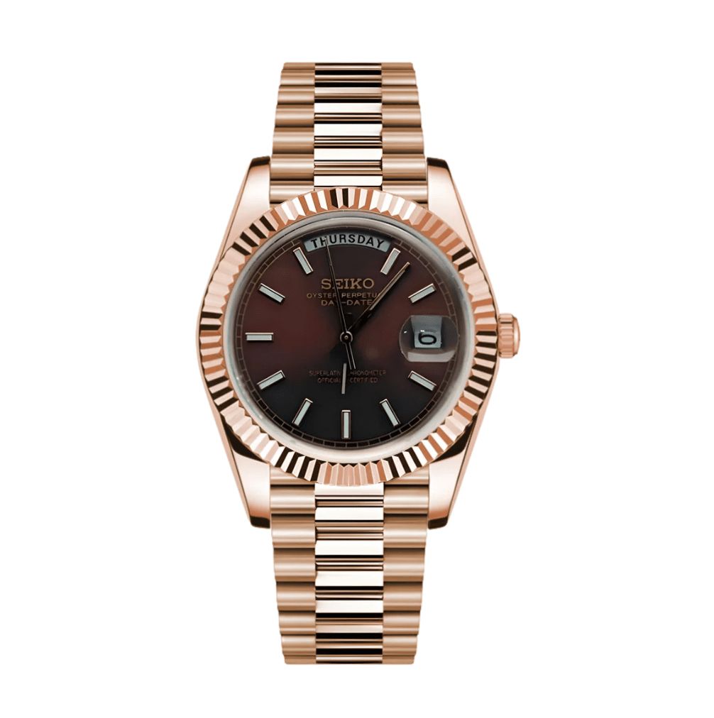 Seiko DayDate Rose Gold Chocolate-40mm