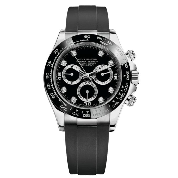 Seiko Daytona Black Gem Dial (Oysterflex)-40mm