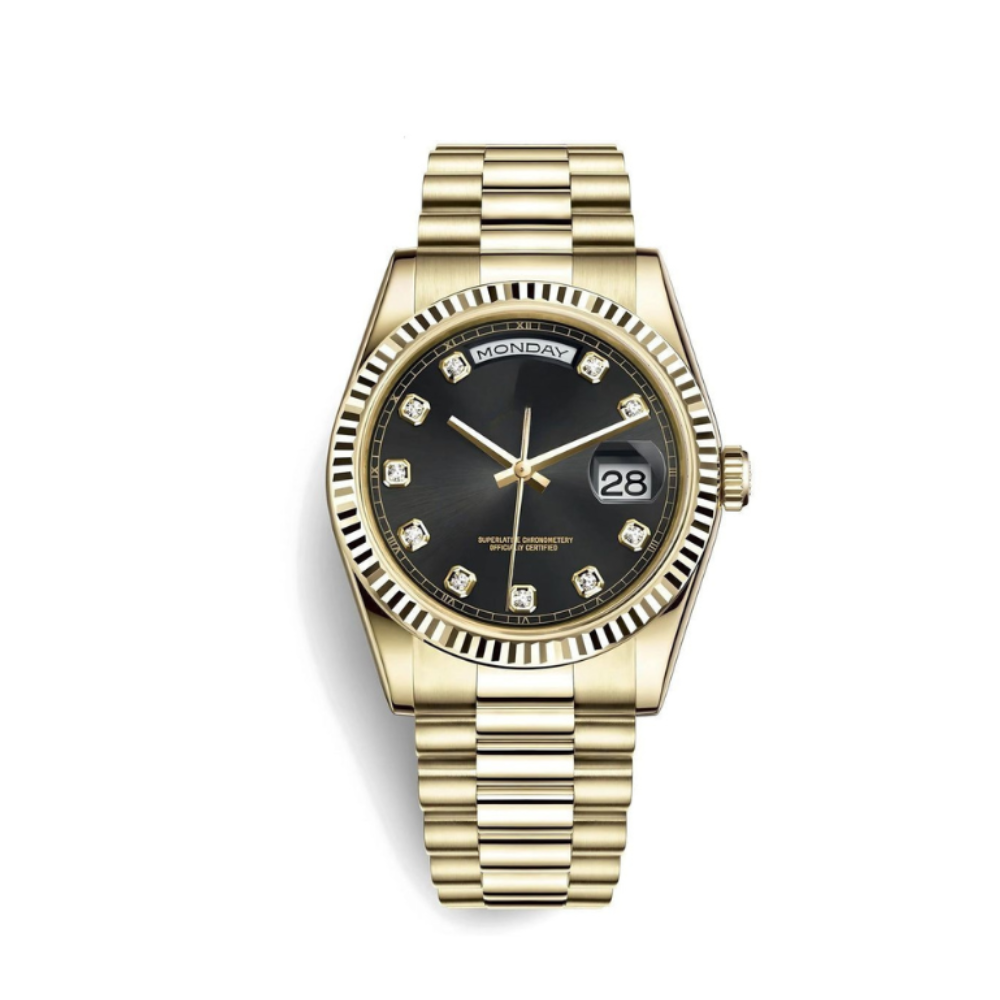 Seiko Day-Date Black Gem – Yellow Gold Edition 40mm