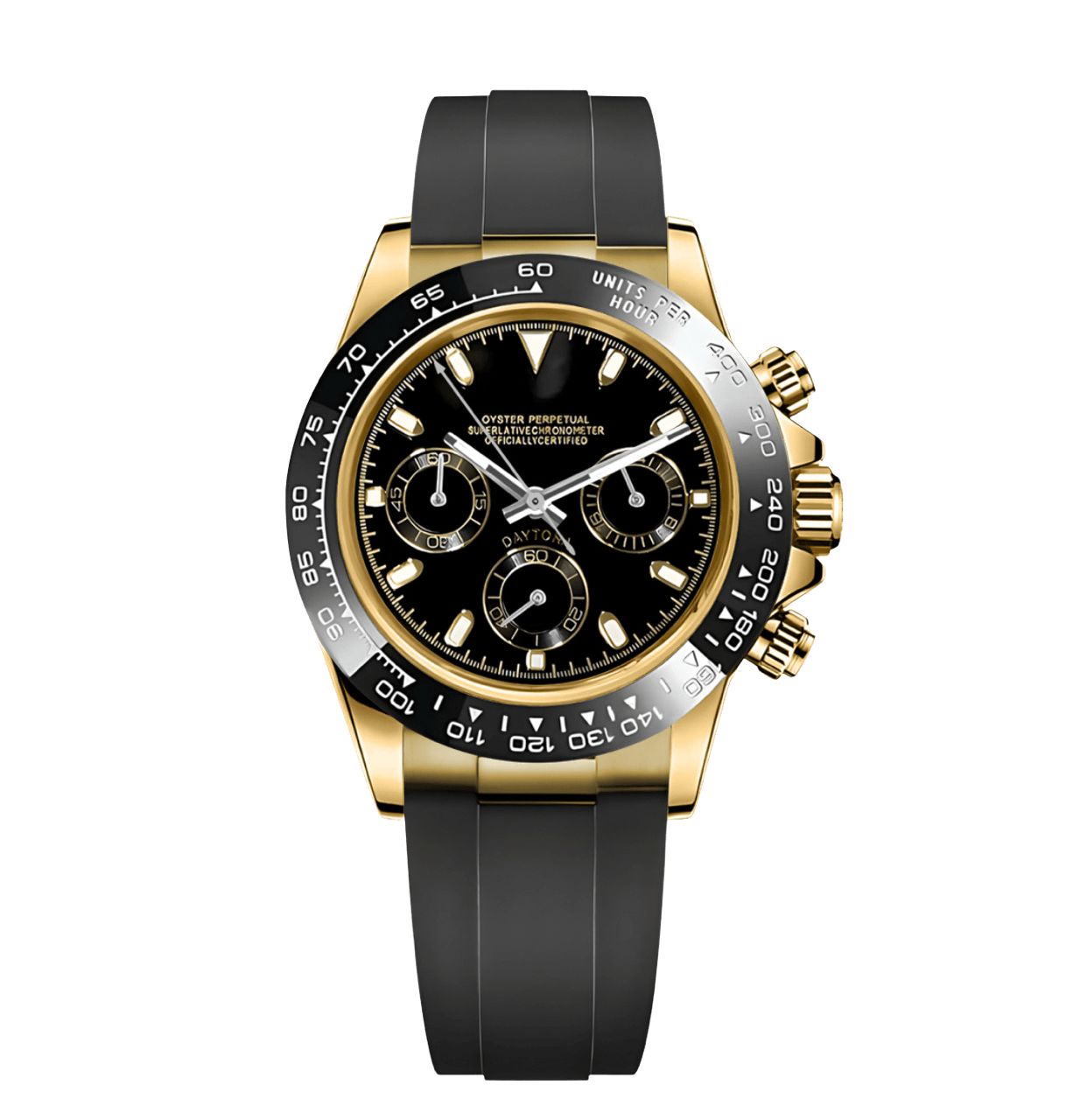 Seiko Daytona Gold Black Dial (Oysterflex)-40mm