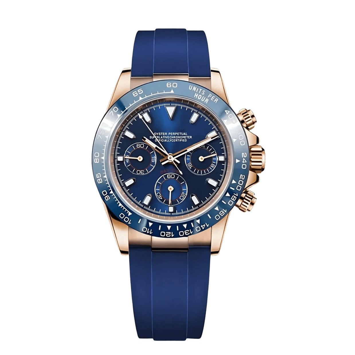 Seiko Daytona Rose Gold Blue Dial (Oysterflex)-40mm