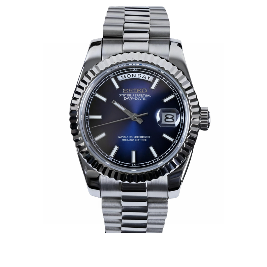 Seiko Day-Date Blue Dial-40mm
