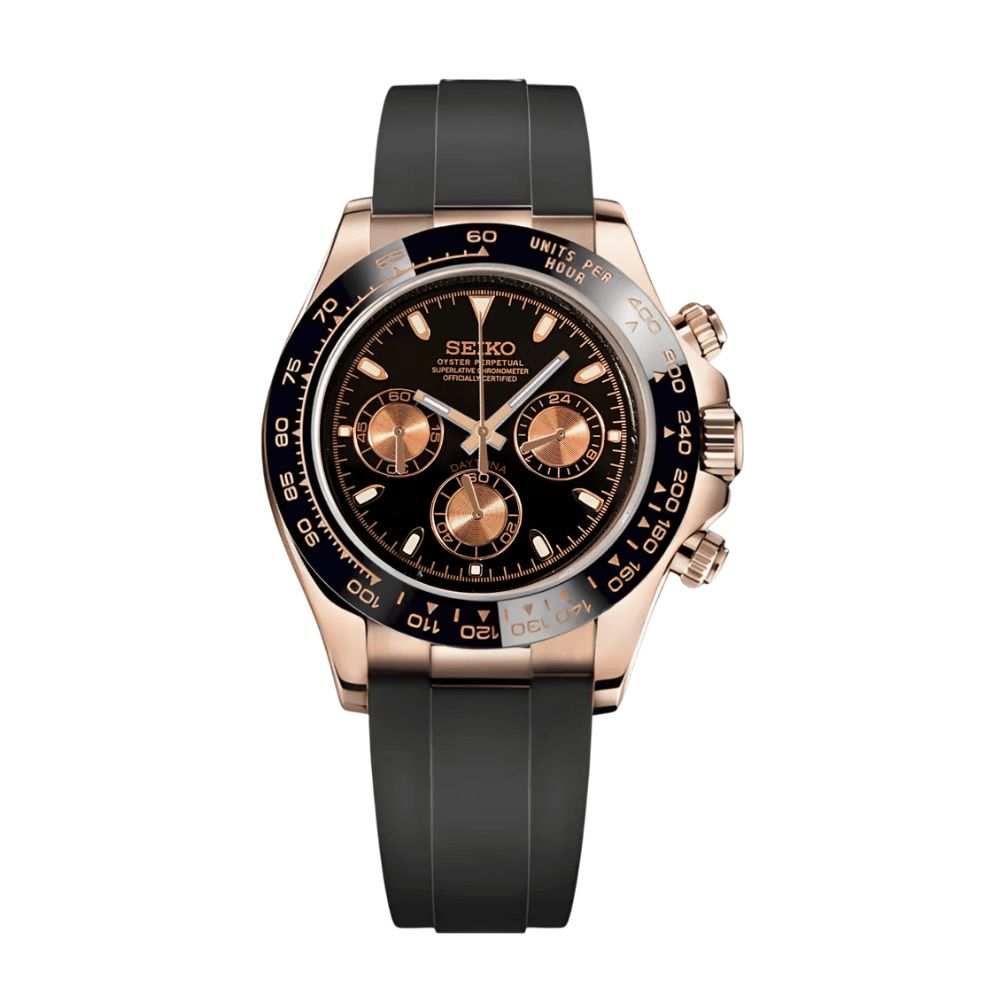 Seiko Rose Gold-Black-40mm