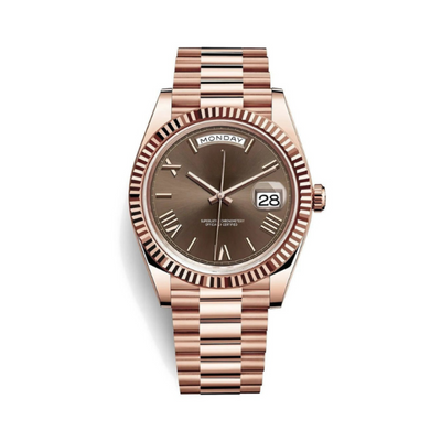 Seiko Day-Date Chocolate Roman – Rose Gold Edition 40mm