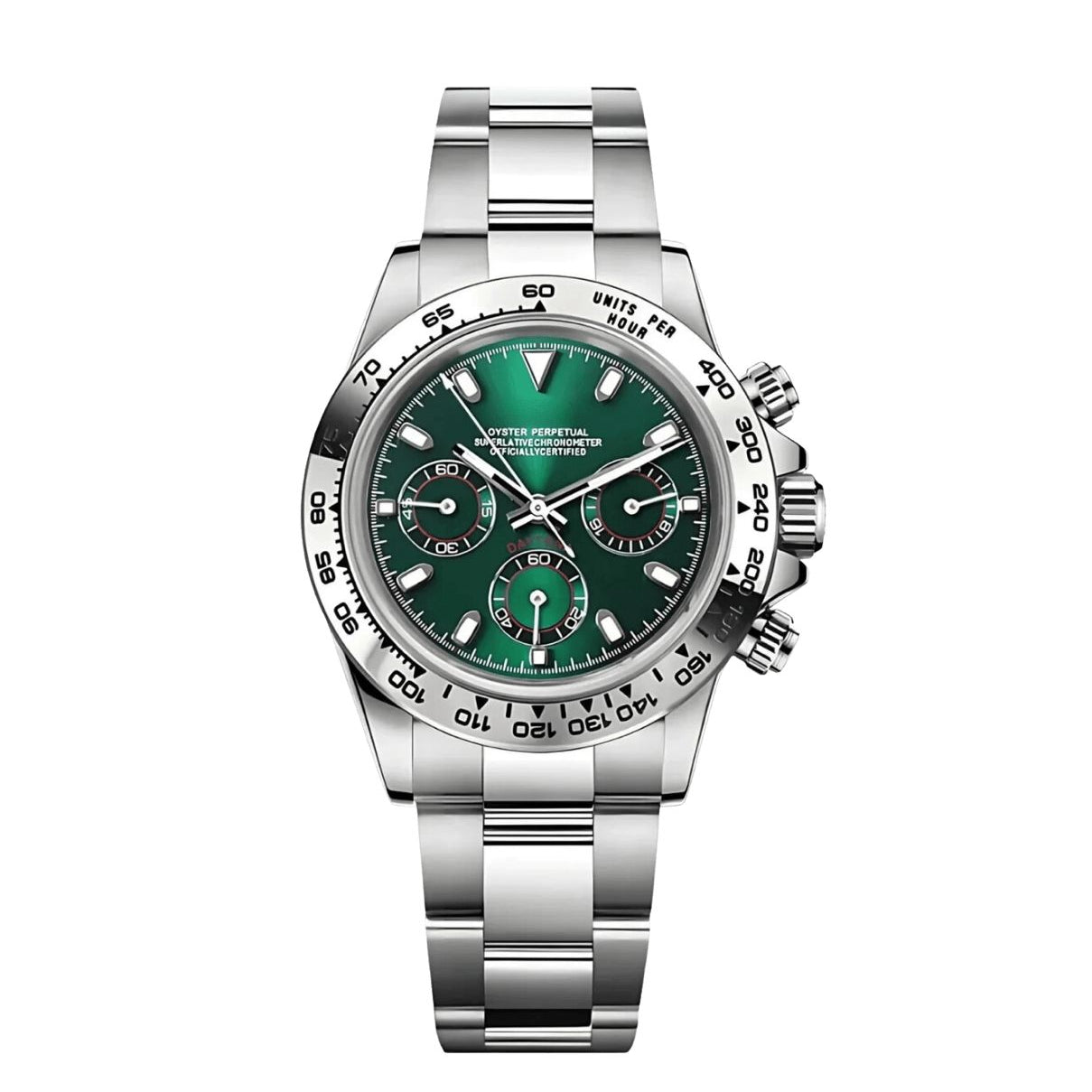 Seiko Daytona Silver Green Dial (Oyster)-40mm